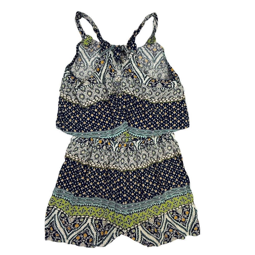 Matilda Jane Romper Girls 10 Blue Floral Boho Sleeveless Rayon Summer - Picture 2 of 15